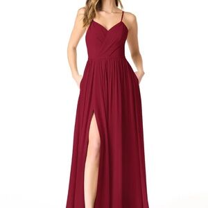 Azazie Cora in Burgundy, Size A4